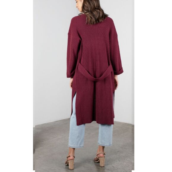 Mod Ref Women's TR2109-A Size M Gray The Irina Open Front Cardigan - Picture 7 of 7